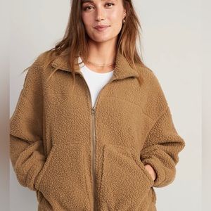 For @amanda - Slouchy Sherpa zip jacket